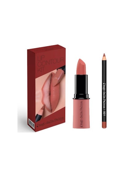 Diego Dalla Palma Lip Contour Kit Lipstick 501 + Dudak Kalemi 501 - Get Naked