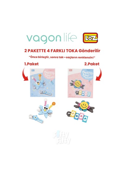 4'lü Saç Toka Seti Önce Birleştir,sonra Tak 2 Paket 4 Adet Gönderilir Yapı Toka Seti Ff 7115-7135