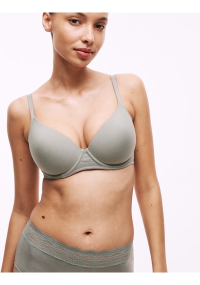 Marks & Spencer 3'lü Pamuklu T-Shirt Sütyeni Seti T33000322 Yeşil