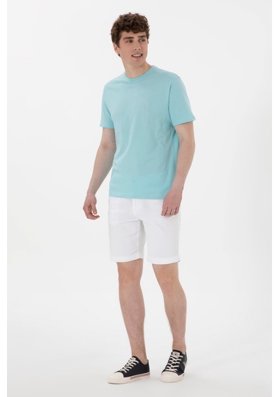 U.S. Polo Assn. Erkek Regular Fit Bisiklet Yaka Aqua Tişört 50300382-VR007