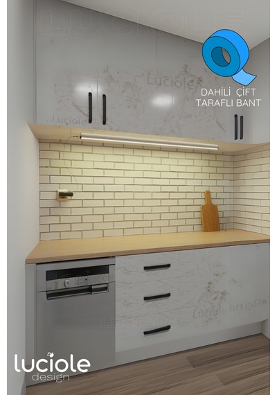 Mutfak Tezgah Altı Led Işık Bar Aç Kapa Günışığı Yapışkanlı 1 Metre - Lambader Gun6