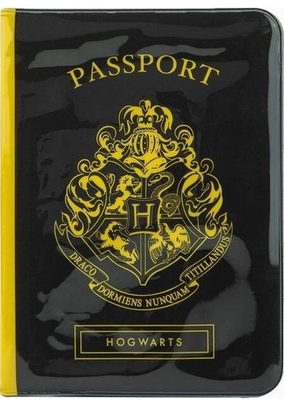 Cinereplicas Harry Potter Hogwarts Pasaport Kılıfı Ve Valiz Etiketi Seti Kartlık Cüzdan Siyah