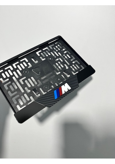 M Logo Karbon Pleksi Motor Plakalığı