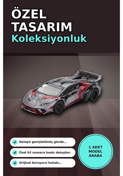 1/64 Metal Diecast Lb Works Lamborghini Huracan Gt Ronin - Tekli Koleksiyonluk Model Araba Bx-313399