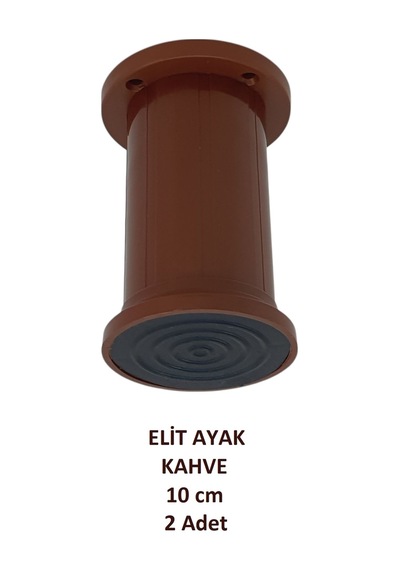 Elit Ayak, 10 Cm Kahverengi Baza, Yatak, Koltuk, Masa, Kanepe Ayağı 2 Adet Kahverengi