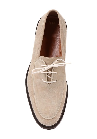 Shoetyle - Bej Süet Bağcıklı Erkek Klasik Ayakkabı 250-7511-1014-bej Bej