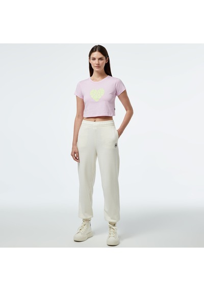 Converse Heart Slim Fit Kadın Lila T-shirt Mor