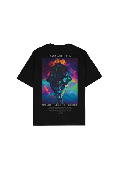 Adrift U.f.o Siyah Oversize Unisex T-shirt Siyah