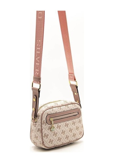 Silver Polo Sp1111 Kadın Çapraz Çanta Monogram Pembe-pudra