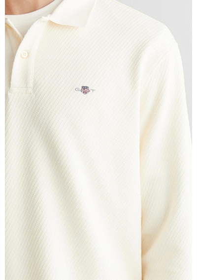 Gant Jakarlı C Yakalı Erkek Krem Uzun Kollu T-shirt-11286 Krem