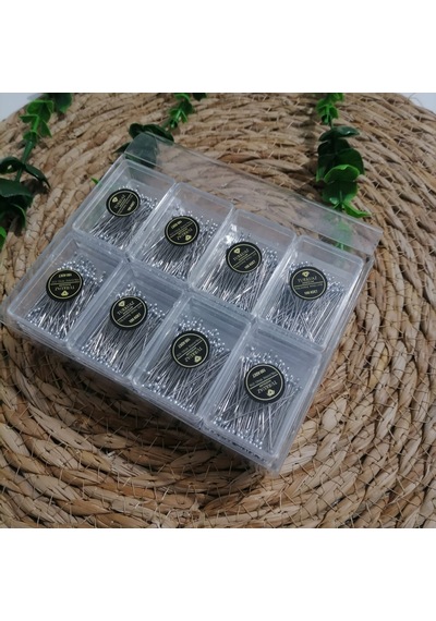 Minelli İpek İğne - Gümüş -kutu İçi 24 Paket - Paket İçi 100 Lü Ms323 Çok  Renkli