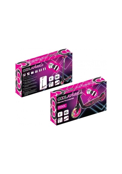Pembe 2 Tekerli Işıklı Ayarlanabilir Scooter Nocolor-7f170285