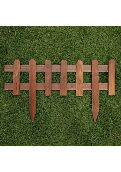 İahşap 120x30 Cm Bahçe Çiti, Çim Çiçek Bahçesi Ahşap Çiti, Peyzaj Yolu Çiti, Ahşap Bahçe Çiti