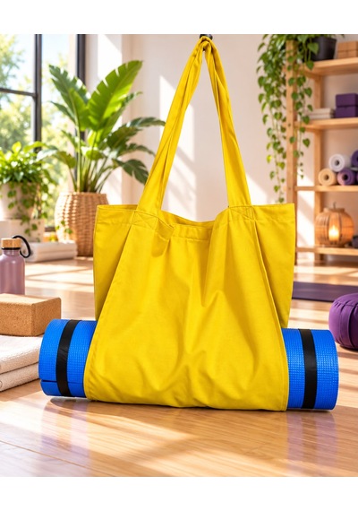 Mat Taşıma Çantası Yoga Fitness Silindir Antrenman Çantası - Çantalı Fermuarlı Mat Taşıma Çantası Sarı