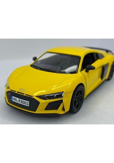 Kinsmart 2020 Audi R8 Coupe 1:36 Sarı Çek Bırak Model Araba