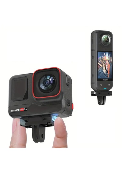 Insta360 X5, X4, Ace Pro / Pro 2 Amagisn Manyetik Kamera Tutucu Quick Release Siyah