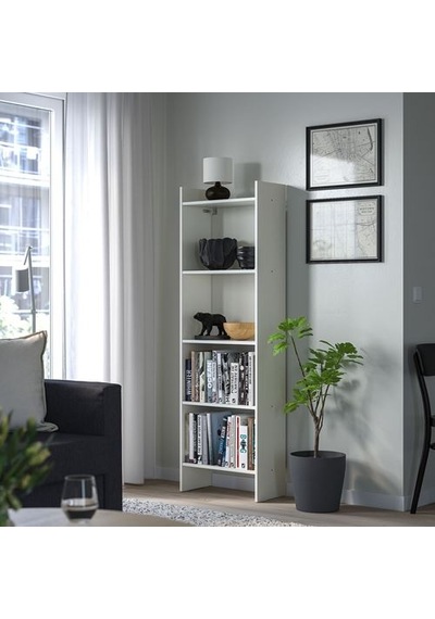 Ikea Baggebo Kitaplık, Beyaz, 50x25x160 Cm