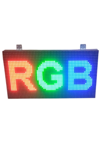 32x64cm P10 Rgb Led Saat Tarih Sıcaklık Göstergesi