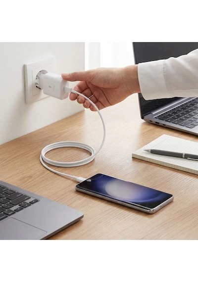 Buffer 45w Süper Hızlı Şarj Seti Usb-c Power Adapter + 5a 1m Type-c Kablo