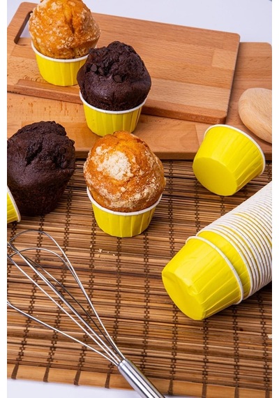 Kağıt Muffin Kek Kapsülü Sarı Goldcakes
