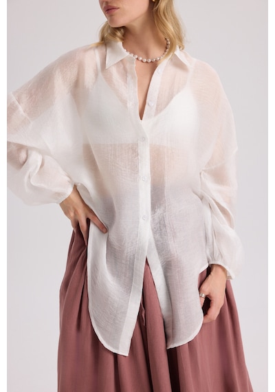 Mai Collection Mai Studios Co. Lyra Oversize Ekru Gömlek ekru