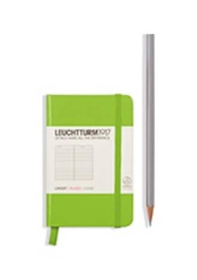 Leuchtturm1917 Not Defteri Mini Boy A7 , Sert Kapak, 168 Numaralandırılmış Sayfa, Çizgili, Lime Yeşil