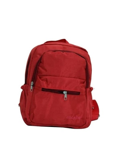 Escape Okul Sırt Çantası İlkokul Çanta 4 Adet Bölmeli Su Geçirmez Unisex 28x35x12 Cm Kırmızı