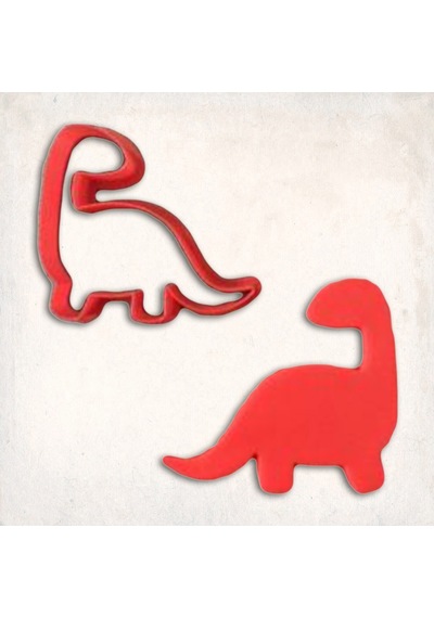 Brontosaurus Dinozor Kurabiye Kalıbı Şekillendirici Kopat KIrmızı
