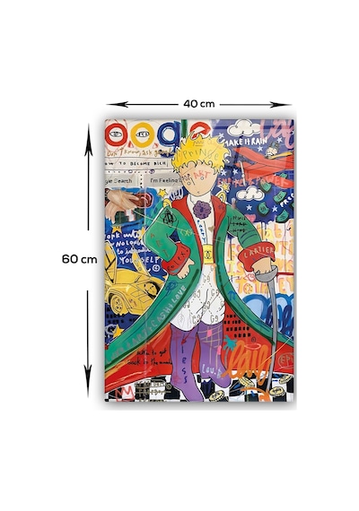 Cam Tablo Popart Serisi Küçük Prens 30cm X 40cm