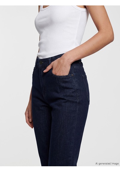 Lcw Grace Mavi Straight Fit Kadın Jean Pantolon