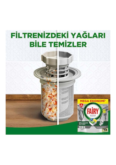 Fairy Platinum Bulaşık Makinesi Kapsülü 96 Tablet Yıkama Limon Kokulu