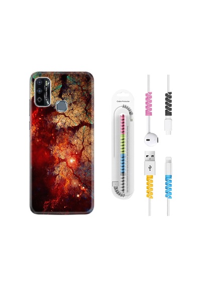 Infinix Hot 9 Play Kılıf Kablo Koruyuculu Yeryüzü 1764