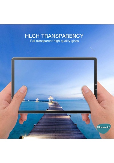 Microsonic Samsung Uyumlu Galaxy Tab S7 FE LTE T737 Tempered Glass Cam Ekran Koruyucu