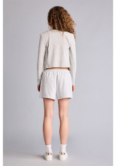 Defacto Standart Fıt Sweatshirt Kumaşı Şort G7956ax26hsgr256 Gri-gr256