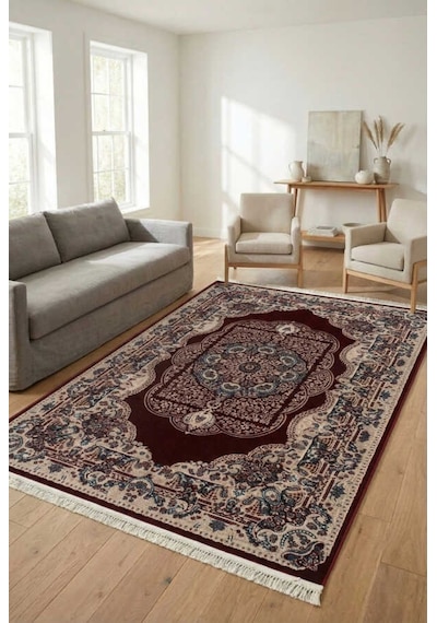 Amasra Kırmızı Halı Modern Dokuma Halı Yumuşak Oturma Odası Salon Kırmızı