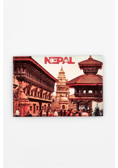 Nepal Temalı Ahşap Kartpostal Magnet