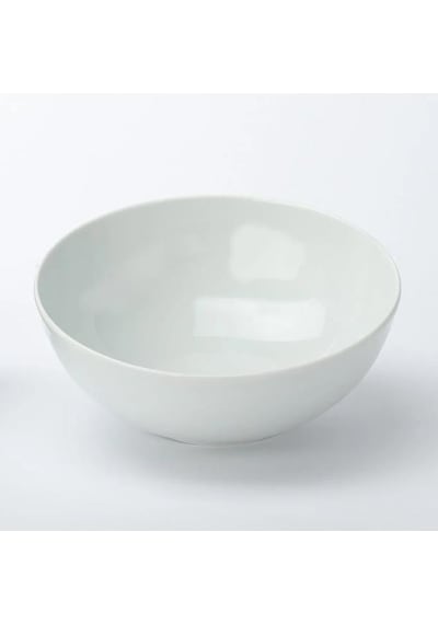 Porselen Salata Kasesi Çok Amaçlı Sunum Tabağı 23 Cm Porselen Kase Beyaz