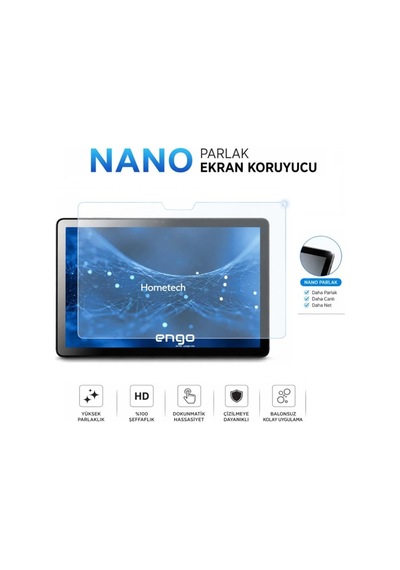 Hometech Alfa 10xm 10.1 İnç İle Uyumlu Ekran Koruyucu 9h Temperli Kırılmaz Esnek Nano Cam, Çizilmeye Ve Darbeye Da