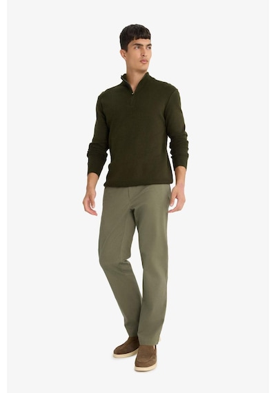 Defacto Regular Fit Düz Paça Chino Kanvas Pantolon E8064ax25aukh82 Haki