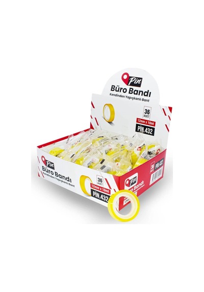 432 Kendinden Yapışkanlı Bant 12 Mm X 10 Mt 36'lı Kutu Diğer