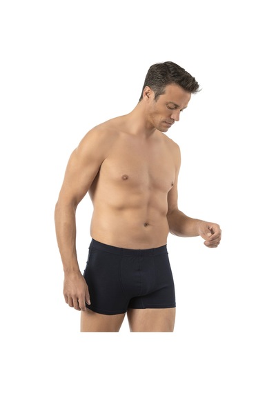 Özkan Underwear Özkan 12024 Erkek Pamuklu Likralı Süprem Esnek Rahat Boxer Şort Lacivert