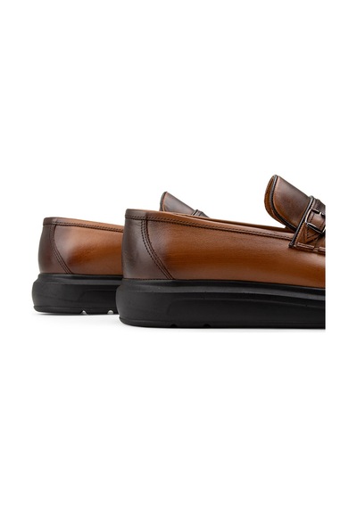 Deery Hakiki Deri Taba Rengi Comfort Erkek Loafer - 01925mtbap01 Taba
