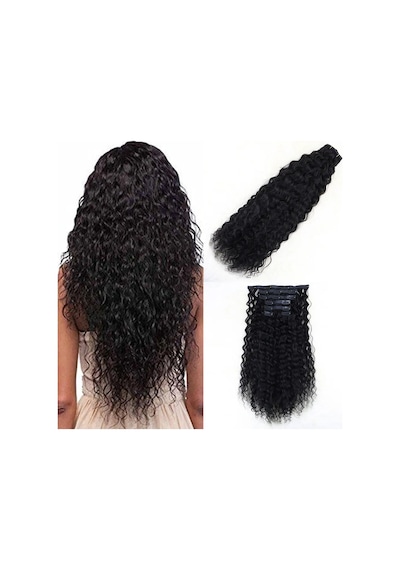 Yoğun Dalgalı 7 Parça Görünmez Yarım Ay Set %100 Gerçek / 70cm - Zmff-582540 Çok Renkli