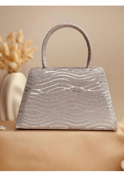 Elora Atelier Elora Liora Dalga Desenli Gümüş Simli Çanta Çok Renkli