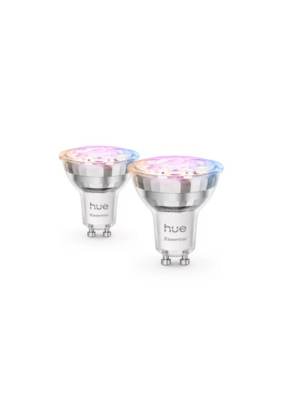 Philips Hue Essential 4.7w Gu10 345 Lumen Renkli Akıllı Spot Ampul 2'li Ekopaket Çok Renkli