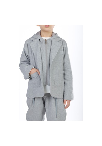Xo Kids Erkek Çocuk 3lü Alt Üst Takım 6-9 Yaş 13216 Gri