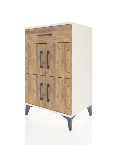 Hyperion Komodin Tek Raflı Tek Çekmeceli 4 Kapaklı 60x44x96 A... Aytaşı