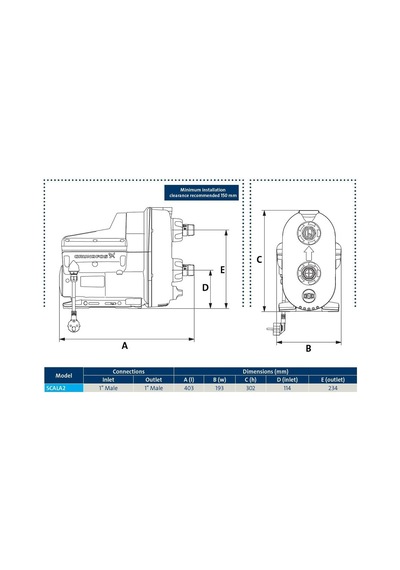 Grundfos Scala2 3-45 Fre. Kont. Hidrofor - 0,75 Hp