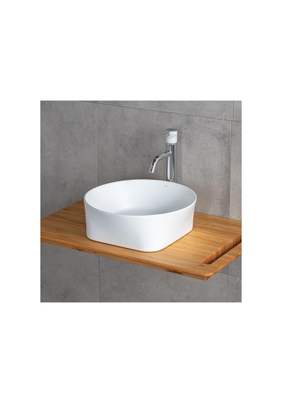 E-w1050mb Tezgah Üstü Lavabo Mat Beyaz Renkli