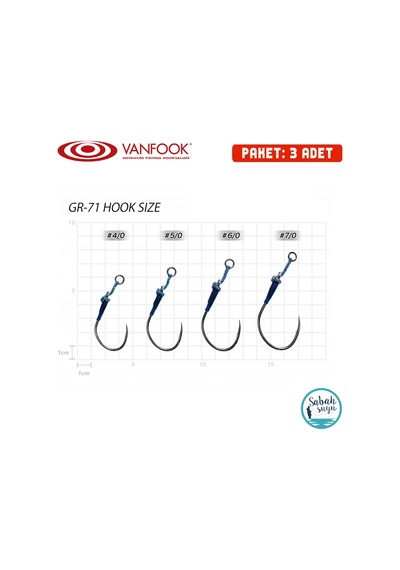 Vanfook Tekli Asist Iğnesi Gr-71  6/0 (3Ad)